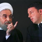 Iran President Hassan Rouhani (L) talks with Italian Prime Minister Matteo Renzi at the Campidoglio palace in Rome, Italy, January 25, 2016.  REUTERS/Alessandro Bianchi