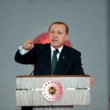 Turkish President Tayyip Erdogan makes a speech during a meeting in Ankara, Turkey February 17, 2016, in this handout photo provided by the Presidential Palace. REUTERS/Murat Cetinmuhurdar/Presidential Palace/Handout via Reuters