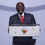 Zimbabwe's President Robert Mugabe speaks during the Inaugural Session of the India-Africa Forum Summit in New Delhi, India, October 29, 2015. REUTERS/Adnan Abidi