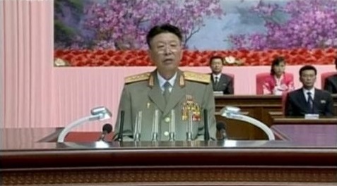 North Korea's army chief of staff Ri Yong Gil makes a speech in Pyongyang August 24, 2014, in this still image taken from KRT file video footage. REUTERS/KRT via Reuters TV