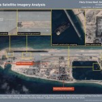 The runway at the Fiery Cross Reef, one of three China was constructing on artificial islands built up from seven reefs and atolls in the Spratlys archipelago, is shown in this IHS Jane's Satellite Imagery Analysis handout image released on January 4, 2016. REUTERS/CNES 2015. Distribution Airbus DS / IHS: 1640203/Handout via Reuters