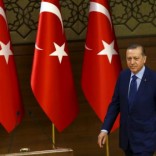 Turkish President Tayyip Erdogan arrives a meeting with mukhtars at the Presidential Palace in Ankara, Turkey, March 16, 2016.  REUTERS/Umit Bektas
