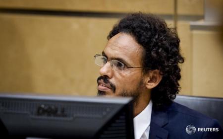 Ahmad Al Faqi Al Mahdi ( a.k.a. Abu Tourab) sits in the courtroom of the International Criminal Court (ICC) in the Hague the Netherlands, September 30,2015.  REUTERS/Robin van Lonkhuisen/Pool