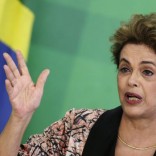 Brazil's President Dilma Rousseff gestures during a news conference for foreign journalists at Planalto Palace in Brasilia, Brazil April 19, 2016. REUTERS/Ueslei Marcelino