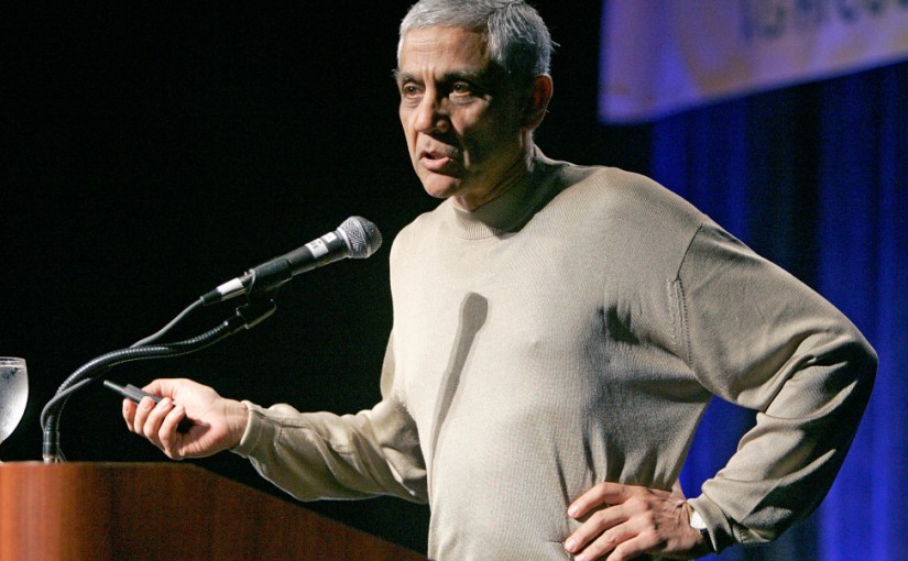 Vinod Khosla speaks about fuels of the future at a Bio Tech conference in Lake Buena Vista, Fla., Wednesday, March 21, 2007.  Khosla, The Sun Microsystems founder and venture capitalist has invested many millions of dollars in biotech companies and others pursuing alternative fuel strategies. (AP Photo/John Raoux)