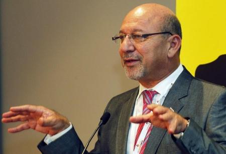 South Africa's  Trevor Manuel addresses an event at the Investing in Africa Mining Indaba in Cape Town February 6, 2012.    REUTERS/Mike Hutchings