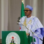 Nigeria's President Muhammadu Buhari speaks during a joint news conference with Cameroon's President Paul Biya in Abuja, Nigeria, May 4, 2016. REUTERS/Afolabi Sotunde