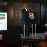 Ugandan President Yoweri Museveni addresses an audience during the second day of the Giant Club Summit of African leaders and others on tackling poaching of elephants and rhinos at the Fairmont Mount Kenya Safari Club in Nanyuki, Laikipia county, Kenya, April 29, 2016. REUTERS/Siegfried Modola