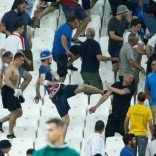 Football Soccer - England v Russia - EURO 2016 - Group B - Stade V?lodrome, Marseille, France - 11/6/16
England fans try to escape trouble in the stadium at full time
REUTERS/Eddie Keogh
Livepic
 - RTX2FPC1