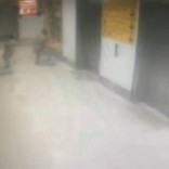 A still image from CCTV footage from Istanbul airport, Turkey released June 30, 2016 shows an attacker shooting a plain clothes police officer at point blank range with a pistol on June 28, 2016.   HABERTURK via Reuters TV