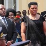 Burundi's President Pierre Nkurunziza and First Lady Denise Nkurunziza stand during the ceremony in tribute of the former late President Colonel Jean-Baptiste Bagaza at the national congress palace in Bujumbura, Burundi May 16, 2016. REUTERS/Evrard Ngendakumana