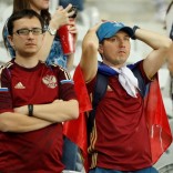 Football Soccer - Russia v Slovakia - EURO 2016 - Group B - Stade Pierre-Mauroy, Lille, France - 15/6/16
Russia fans look dejected
REUTERS/Gonzalo Fuentes