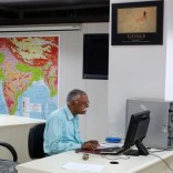 An employee works at the main observation centre at the India Meteorological Department (IMD) in New Delhi, India, June 3, 2016. REUTERS/Anindito Mukherjee