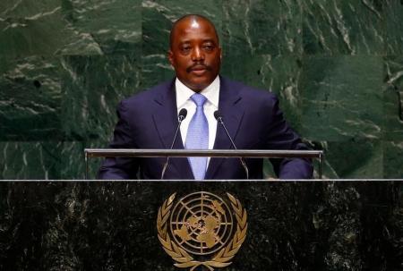 Joseph Kabila Kabange, President of the Democratic Republic of the Congo, addresses the 69th United Nations General Assembly at the U.N. headquarters in New York September 25, 2014.                 REUTERS/Lucas Jackson/File Photo