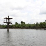 An old oil installation is seen in the creek in Oporoza, Bayelsa state, Nigeria June 6, 2016. REUTERS/Stringer