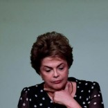 Suspended Brazilian President Dilma Rousseff gestures during the launching ceremony of the book "Resistance to the 2016 Coup," written by professors from the University of Brasilia, in Brasilia, Brazil, May 30, 2016. REUTERS/Ueslei Marcelino