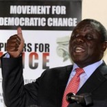 Zimbabwe opposition party Movement For Democratic Change (MDC) leader Morgan Tsvangirai addresses a news conference in Harare September 18, 2013.   REUTERS/Philimon Bulawayo