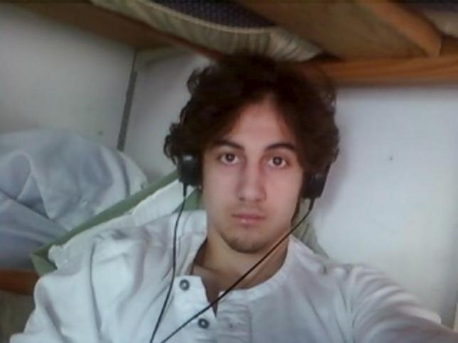 Boston bombing suspect Dzhokhar Tsarnaev is pictured in this file handout photo presented as evidence by the U.S. Attorney's Office in Boston, Massachusetts on March 23, 2015.  REUTERS/U.S. Attorney's Office in Boston/Handout via Reuters