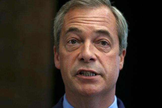 Nigel Farage, the leader of the United Kingdom Independence Party (UKIP), speaks at a news conference in central London, Britain July 4, 2016. REUTERS/Neil Hall