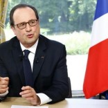 French President Francois Hollande gestures after a televised interview at the Elysee Palace where he said that France will not extend a state of emergency put in place after the November 2015 attacks beyond July 26, following the Bastille Day military parade in Paris, France, July 14, 2016. REUTERS/Francois Mori/Pool