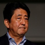 Japan's Prime Minister Shinzo Abe reacts as he speaks to the media at the Prime Minister's official residence in Tokyo, Japan, July 2, 2016, following news of an attack on a restaurant in the Bangladeshi capital by gunmen.    REUTERS/Toru Hanai