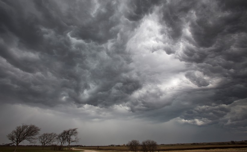 1-29-13-Storm Over Farm - Decatur, Texas