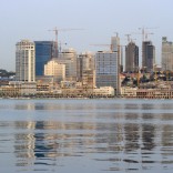 Partial view of Luanda waterfront taken on August 30, 2012. The ruling Popular Movement for the Liberation of Angola party (MPLA) of President Jose Eduardo dos Santos, which has been in power since independence 37 years ago, competed on August 31 in the legislative poll against 8 other political parties, including the main opposition Union for the Total Independence of Angola (UNITA). Dos Santos promised that with a new term he would push ahead with his multi-billion-dollar drive to rebuild the country after the civil war that ended a decade ago. MPLA was widely expecting to win the elections and beat the UNITA former rebel movement which does not have the same access to funds or the state-controlled media.  AFP PHOTO / STEPHANE DE SAKUTIN        (Photo credit should read STEPHANE DE SAKUTIN/AFP/GettyImages)