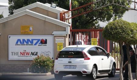 An entrance to the ANN7 Television and The New Age newspaper offices, owned by the Gupta family, is seen in Midrand, Johannesburg, South Africa, April 14, 2016. REUTERS/Siphiwe Sibeko/Files