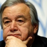 Antonio Guterres, High Commissioner for Refugees, pauses during a news conference for the launch of the Global Humanitarian Appeal 2016 at the United Nations European headquarters in Geneva, Switzerland December 7, 2015. REUTERS/Denis Balibouse/File photo