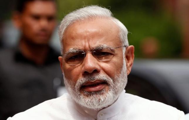 India's Prime Minister Narendra Modi speaks to the media inside the parliament premises on the first day of the monsoon session in New Delhi, India, July 18, 2016. REUTERS/Adnan Abidi