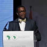 The new president of the African Development Bank (AfDB) Akinwumi Adesina of Nigeria speaks during his investiture ceremony in Abidjan September 1, 2015.   REUTERS/Luc Gnago