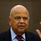South African Finance Minister Pravin Gordhan reacts during a media briefing in Sandton near Johannesburg March 14, 2016. REUTERS/Siphiwe Sibeko/File Photo