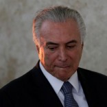 Brazil's President Michel Temer reacts during launch ceremony of the "New School" (Novo Ensino Medio) at the Presidential Palace in Brasilia, Brazil, September 22, 2016. REUTERS/Ueslei Marcelino