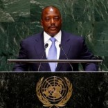 Joseph Kabila Kabange, President of the Democratic Republic of the Congo, addresses the 69th United Nations General Assembly at the U.N. headquarters in New York September 25, 2014. REUTERS/Lucas Jackson/File Photo