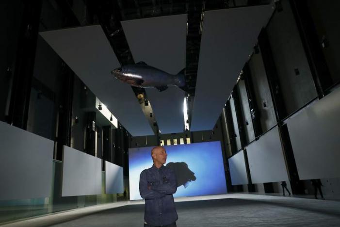 French artist Philippe Parreno poses with his installation "Anywhere", in the Turbine Hall at Tate Modern in central London, Britain October 3, 2016.  REUTERS/Stefan Wermuth