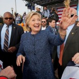 U.S. Democratic presidential nominee Hillary Clinton greets audience members at a campaign rally in Cedar Rapids, Iowa, U.S. October 28, 2016.  REUTERS/Brian Snyder