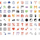 The set of 176 original emoji characters  which have been donated to the Museum of Modern Art in New York City are seen in an undated handout image. Shigetaka Kurita/Gift of NTT DoCoMo/Museum of Modern Art/Handout via REUTERS