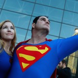 NEW YORK, NY - OCTOBER 07:  Cosplayers Supergirl and Superman attend the 2016 New York Comic Con - day 2 on October 7, 2016 in New York City.  (Photo by John Lamparski/Getty Images)