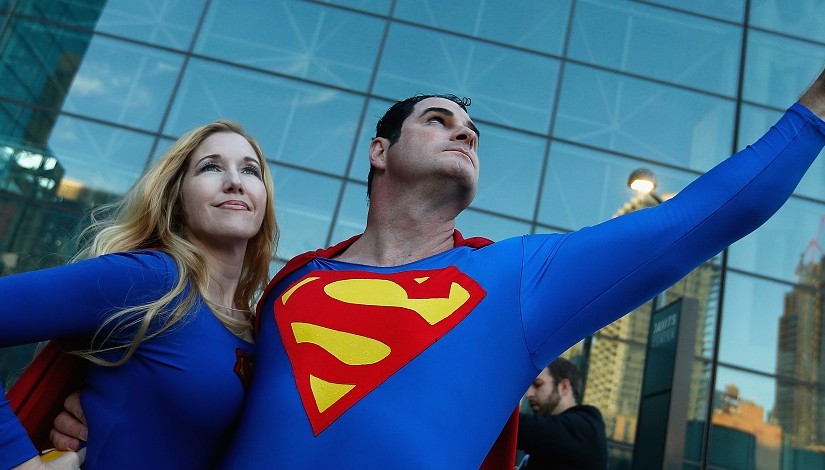 NEW YORK, NY - OCTOBER 07:  Cosplayers Supergirl and Superman attend the 2016 New York Comic Con - day 2 on October 7, 2016 in New York City.  (Photo by John Lamparski/Getty Images)