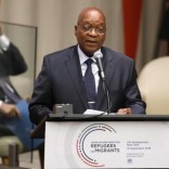 President Jacob Zuma of South Africa speaks during a high-level meeting on addressing large movements of refugees and migrants at the United Nations General Assembly in Manhattan, New York, U.S., September 19, 2016. REUTERS/Lucas Jackson