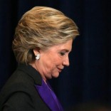 Hillary Clinton attends an event where she addressed her staff and supporters about the results of the U.S. election at a hotel in the Manhattan borough of New York, U.S., November 9, 2016.    REUTERS/Carlos Barria
