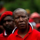 Economic Freedom Fighters (EFF) party leader Julius Malema arrives with supporters for a demonstration in Pretoria, South Africa, November 2, 2016. REUTERS/Mike Hutchings/File Photo