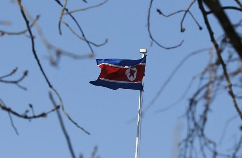 A North Korean flag is pictured at its embassy in Beijing January 6, 2016. REUTERS/Kim Kyung-Hoon