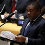 President Filipe Nyusi of Mozambique speaks at a high-level meeting on addressing large movements of refugees and migrants at the United Nations General Assembly in Manhattan, New York, U.S. September 19, 2016. REUTERS/Carlo Allegri