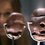 The Makapansgat pebble is seen on display as part of the exhibition "South Africa: the Art of a Nation", at the British Museum in London, Britain November 25, 2016.  REUTERS/Andrew Heavens
