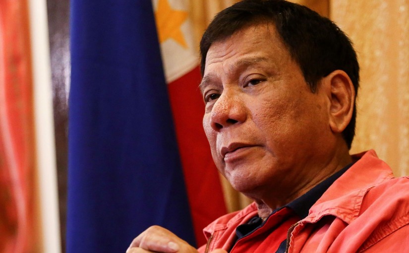 Philippines' president-elect Rodrigo Duterte speaks during a press conference in Davao City, in southern island of Mindanao on May 26, 2016. 
Explosive incoming Philippine president Rodrigo Duterte has launched a series of obscenity-filled attacks on the Catholic Church, branding local bishops corrupt "sons of whores" who are to be blamed for the nation's fast-growing population. / AFP / MANMAN DEJETO        (Photo credit should read MANMAN DEJETO/AFP/Getty Images)