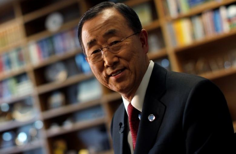 United Nations Secretary General Ban Ki-Moon is seen during an interview with Reuters at U.N. headquarters in New York, September 14, 2010.    REUTERS/Mike Segar/File Photo