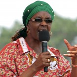 Grace Mugabe at her first political rally in Chinhoyi. She is expected to become head of the Zanu-PF