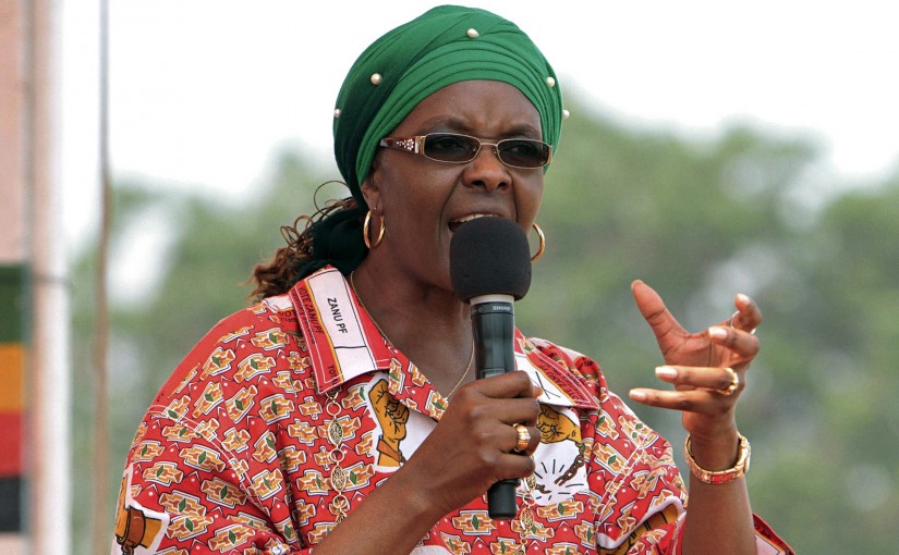 Grace Mugabe at her first political rally in Chinhoyi. She is expected to become head of the Zanu-PF