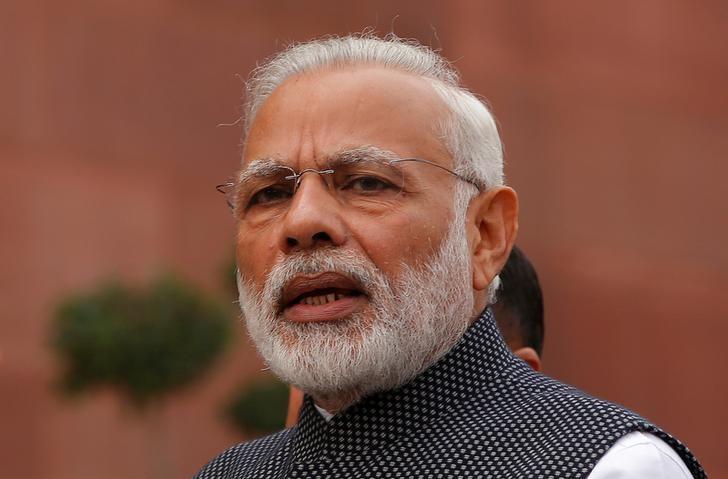 India's Prime Minister Narendra Modi speaks to the media inside the parliament premises on the first day of the winter session in New Delhi, India, November 16, 2016. REUTERS/Adnan Abidi/Files